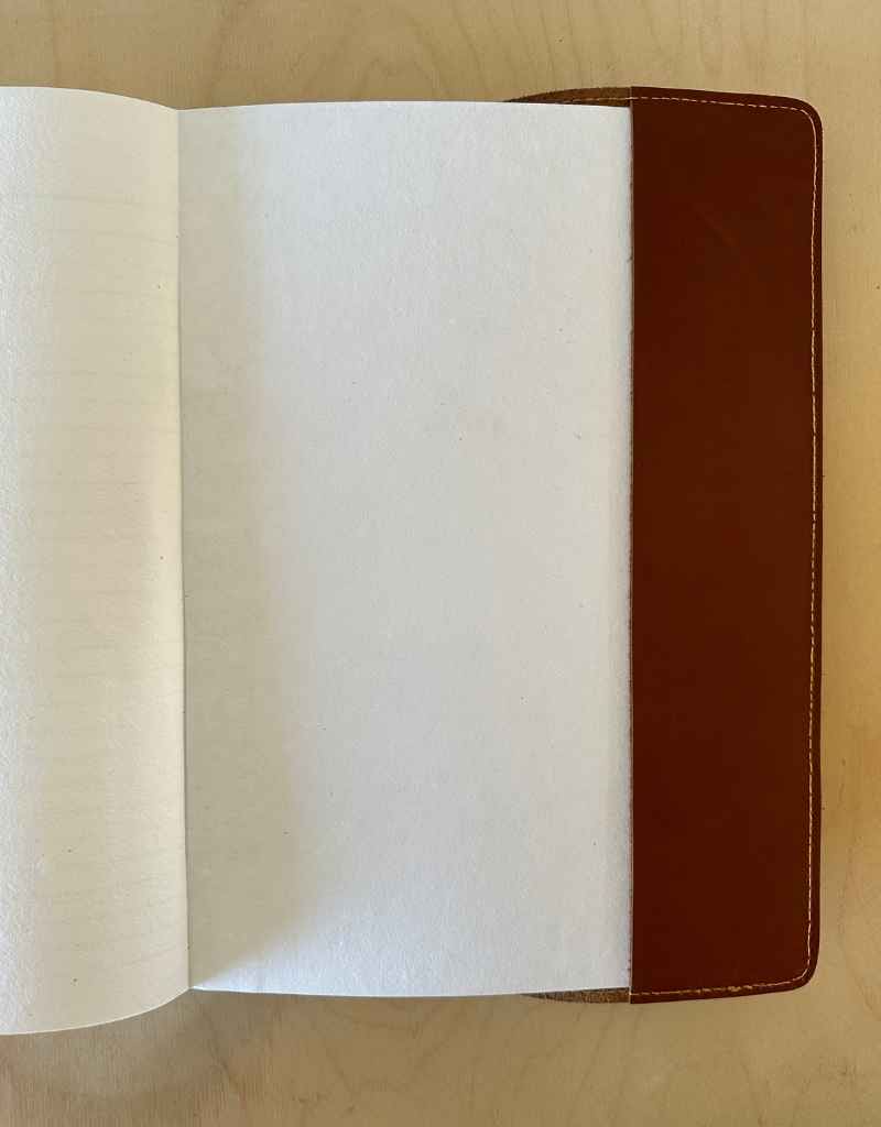 A4 Refillable Brown Leather Notebook