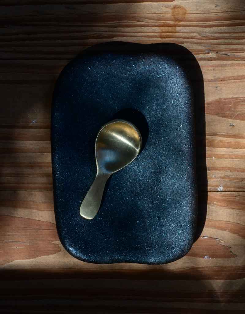 Brass scoop spoon