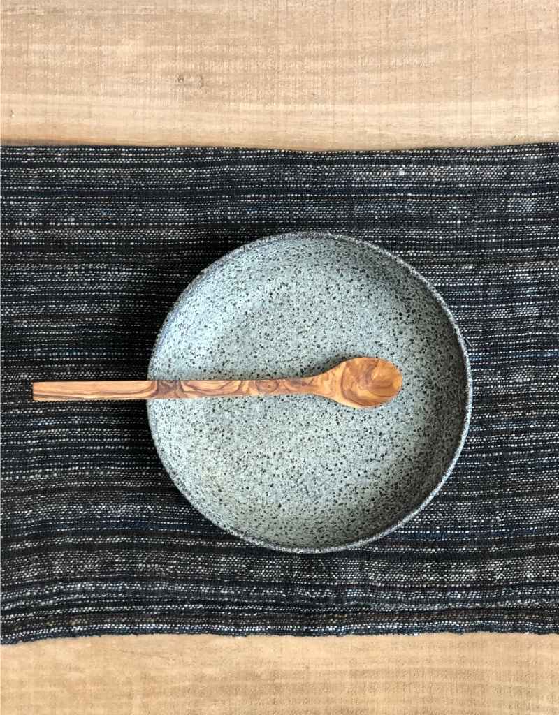 Olive wood dessert spoon