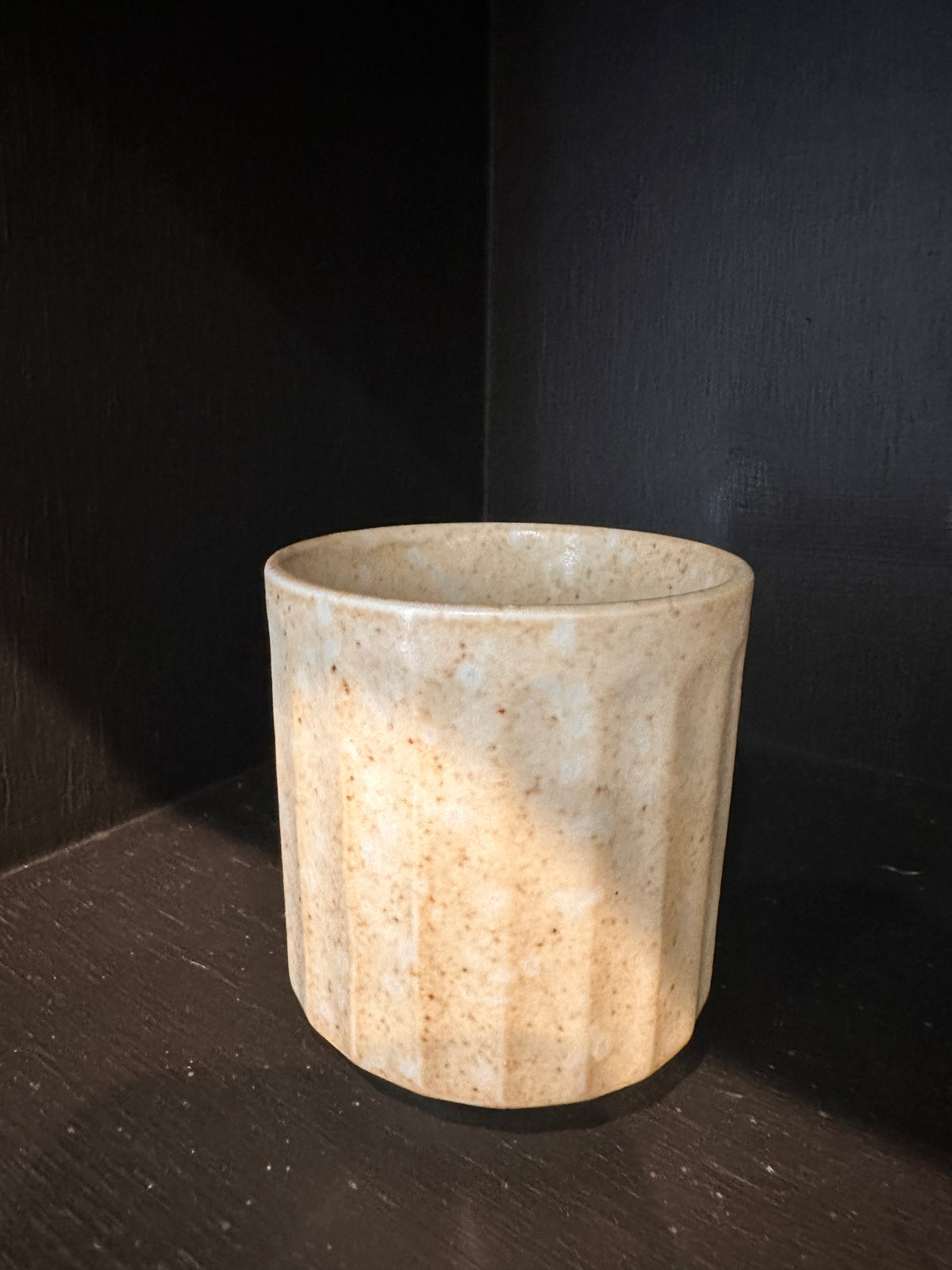 Cream Ribbed Cups