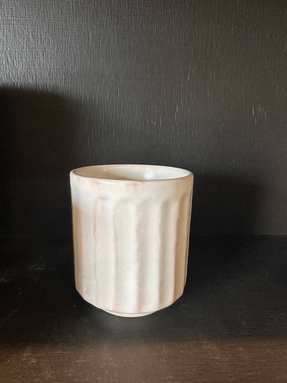 White Ribbed Cups