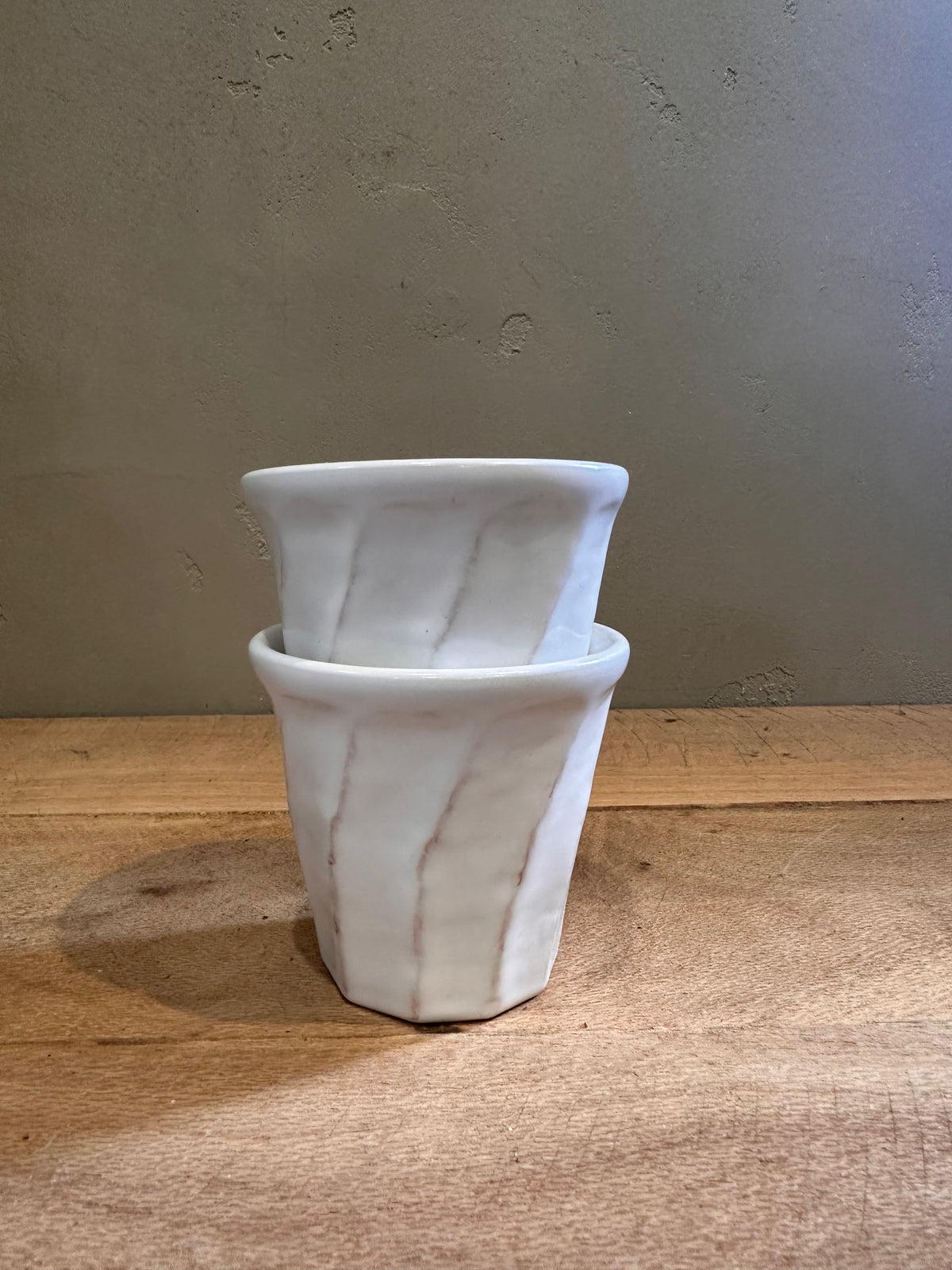White Ceramic Twist Cup