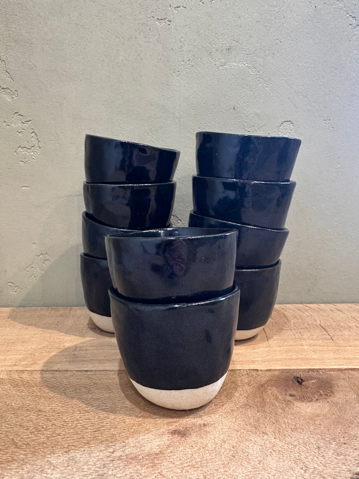 Navy Dipped Cup Mug