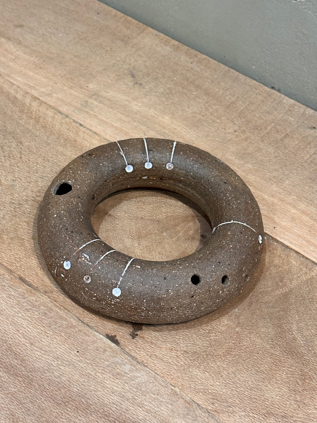 Halo Stem Hole Vase - Brown