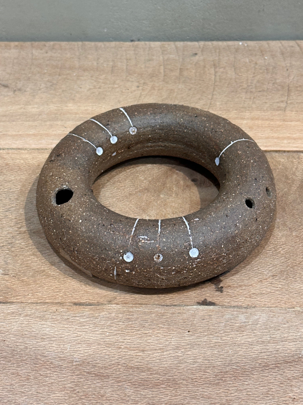 Halo Stem Hole Vase - Brown