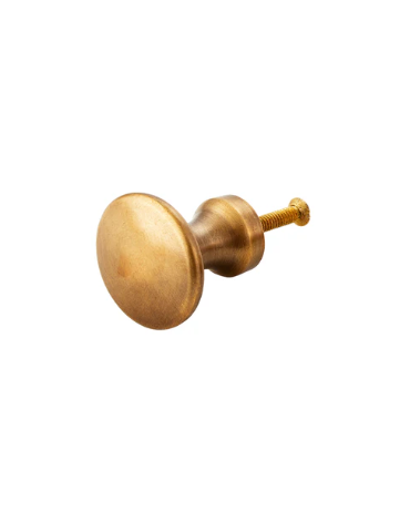 BRASS CUPBOARD KNOB ROUND *QTY NEEDED*