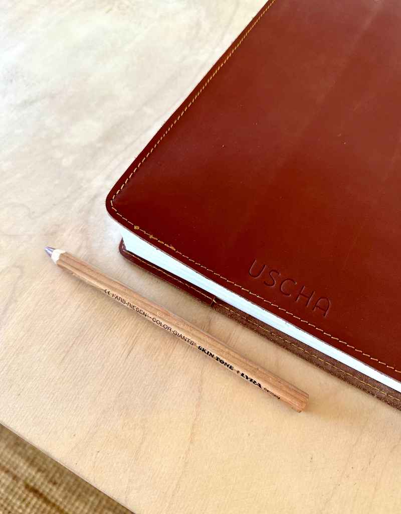Uscha's A4 Refillable Brown Leather Notebook