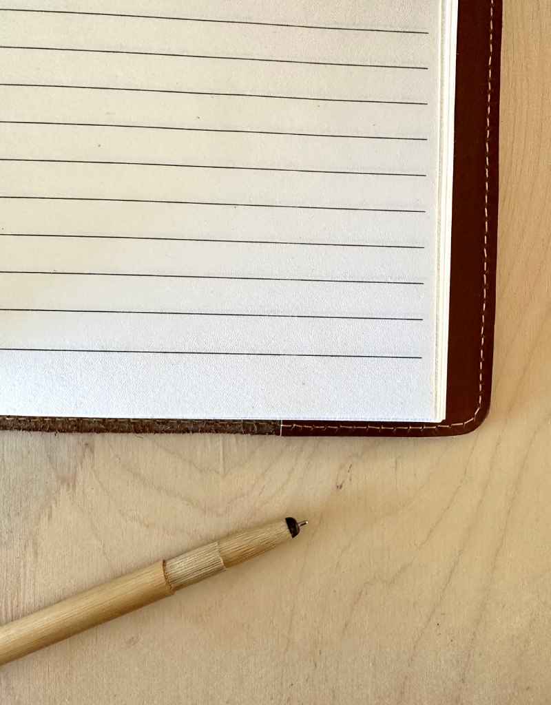 Uscha A5 Refillable Notebook Brown With Lined Paper