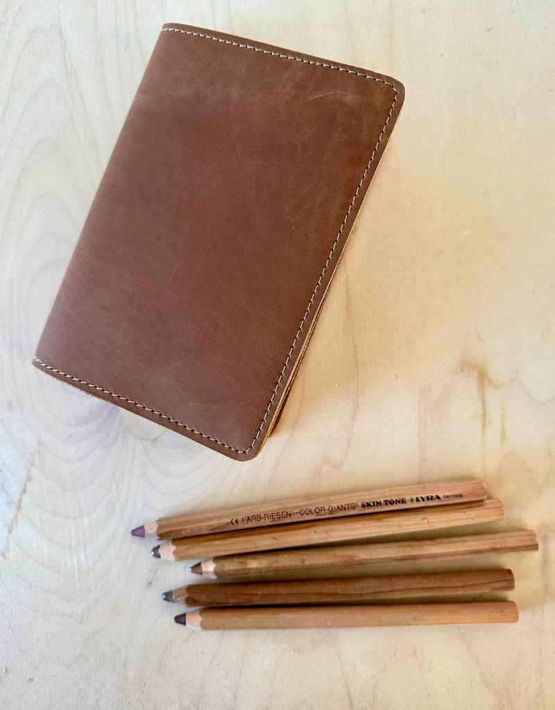 Uscha A6 Refillable Leather Notebook in Brown