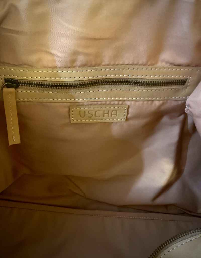 Inside Leather Duffle Bag - Sand