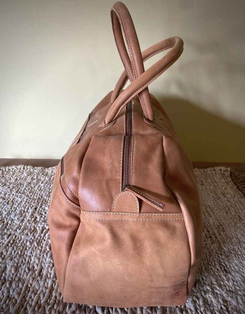 Weekender Leather Bag - Toffee