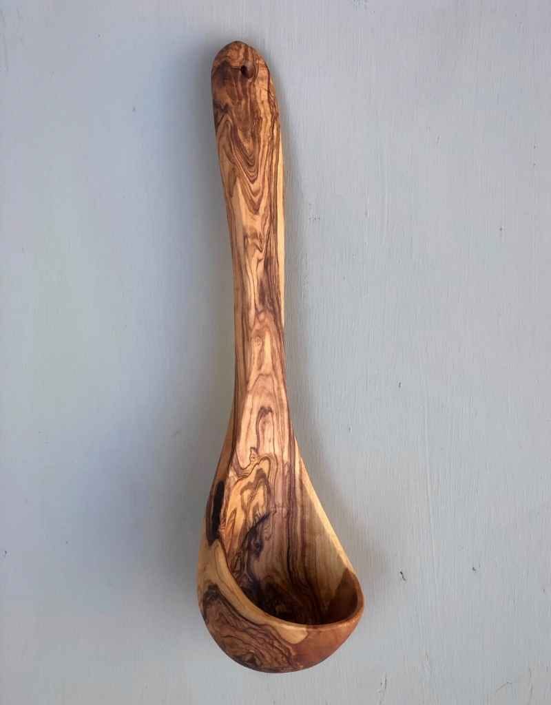 Olive wood soup ladle