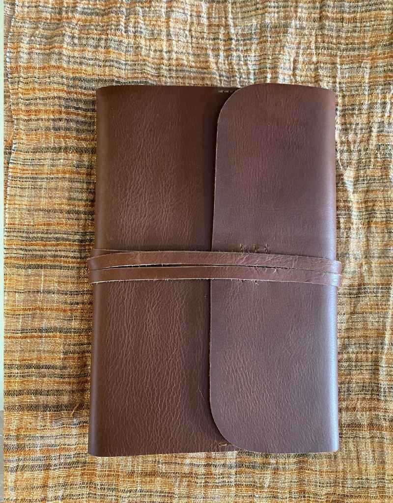 A5 brown leather journal
