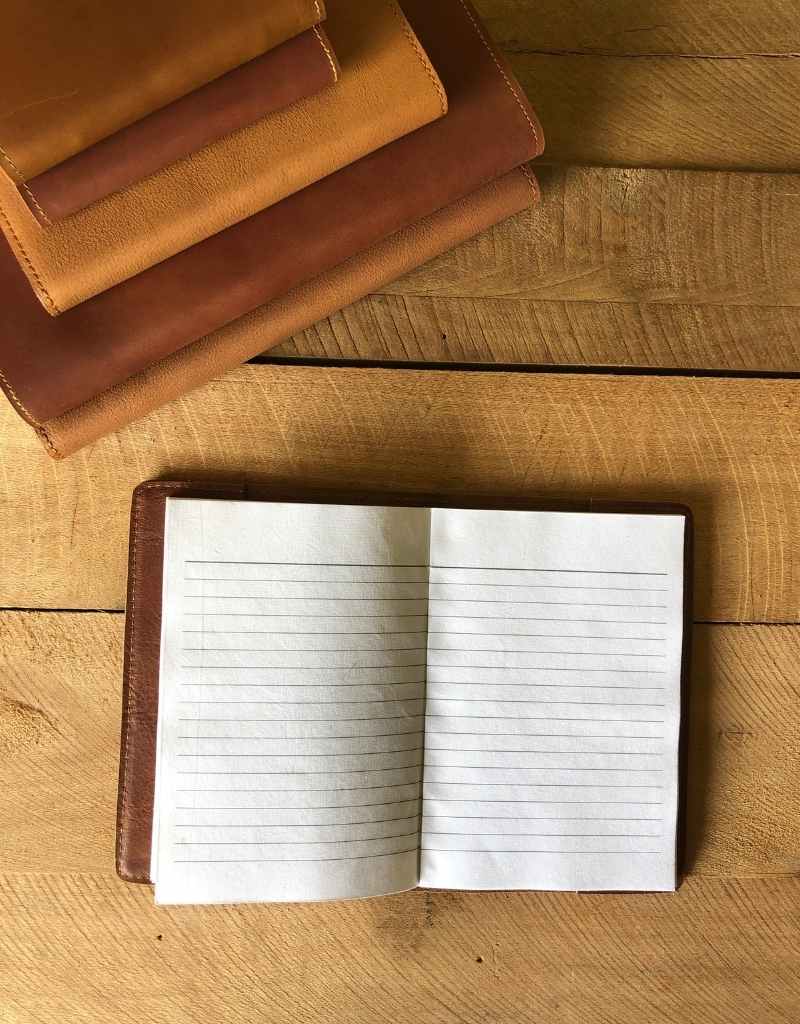 A5 refillable leather notebook  with lined paper