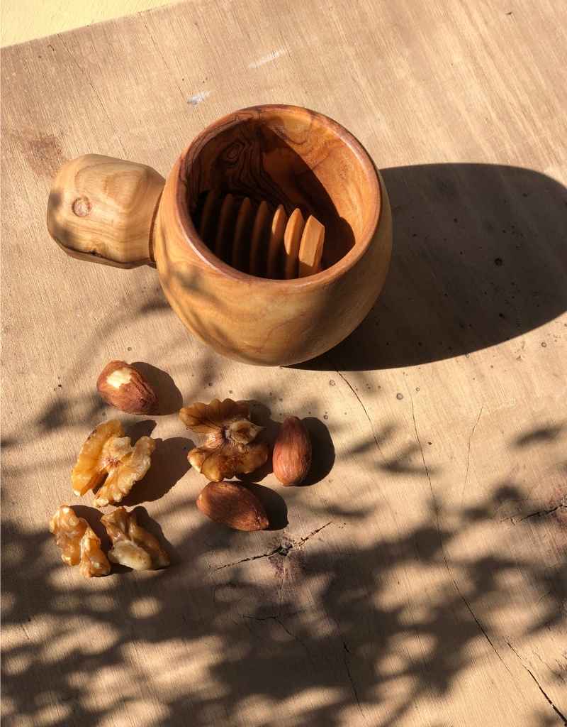 Olive wood nut cracker