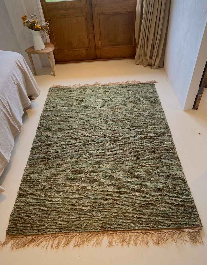 Medium Jute Rug Forrest Green