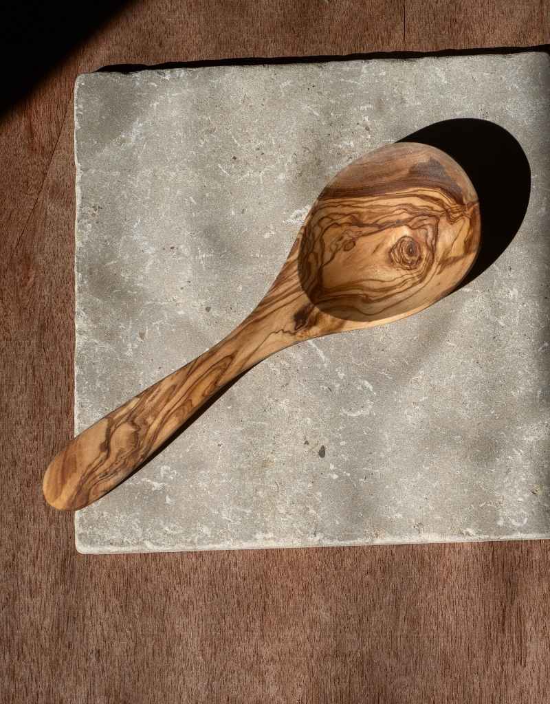 Olive wood serving spoon
