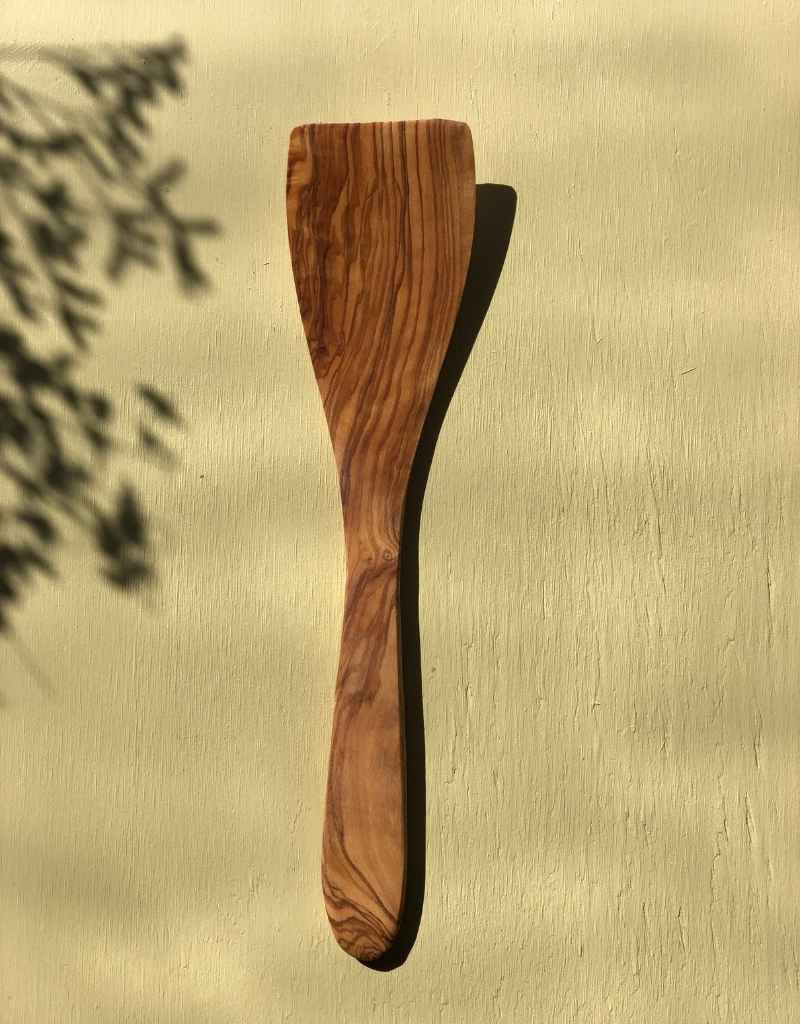 Olive wood narrow spatula