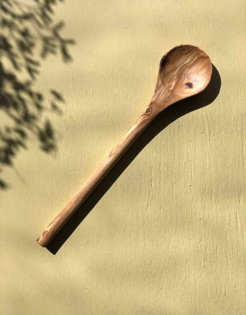Olive wood stirring spoon